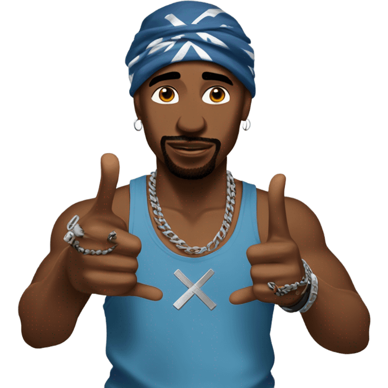 Tupac doing the west side  emoji