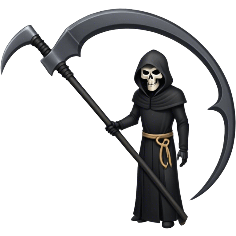 Reaper scythe behind him emoji