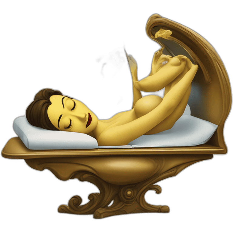 Persistence of Memory by Salvador Dali in the style of Disney’s Beauty and the Beast emoji