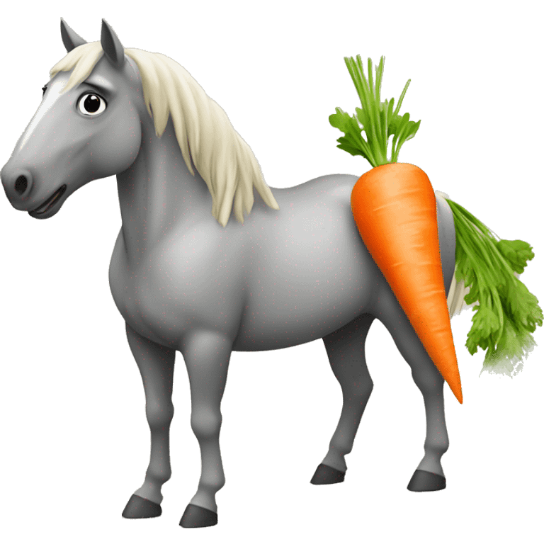 Horse with a carrot emoji