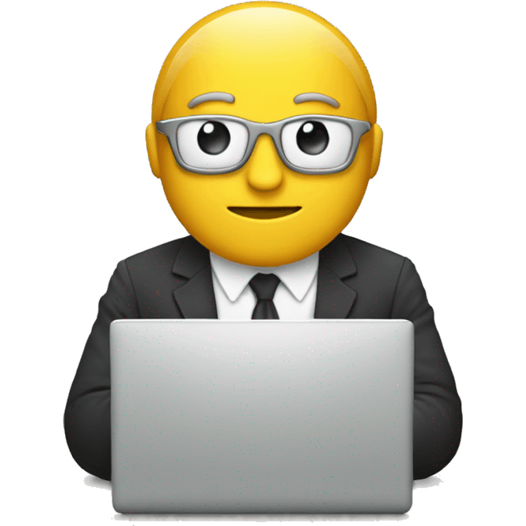 développeur web avec un ordinateur emoji