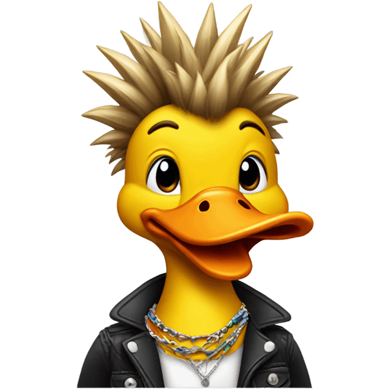 Duck with punk styl  emoji