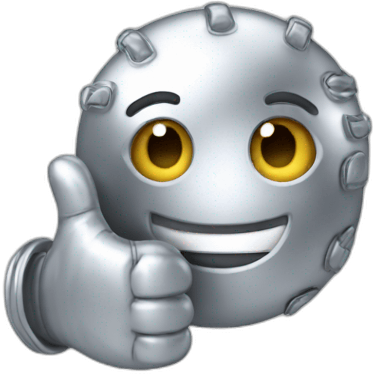 Silver glove thumbs up emoji