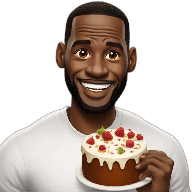 lebron eating cake emoji