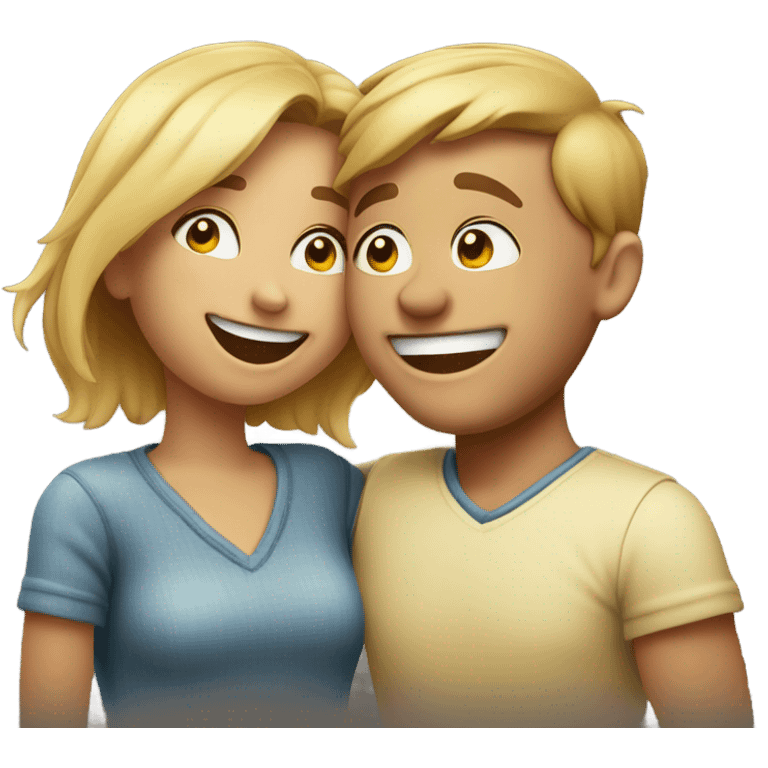 couple sharing a joyful moment emoji