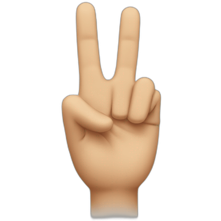 Hand with two fingers up emoji