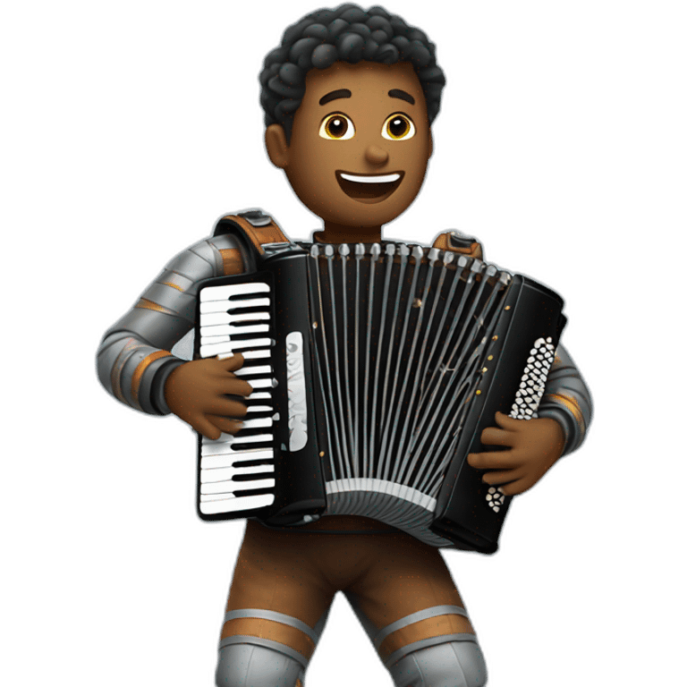 man playing accordion in space emoji