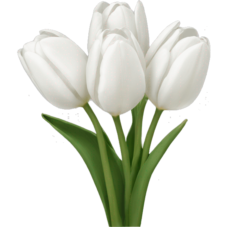 White tulips emoji