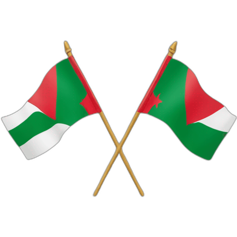 Drapeau palestinne avec maroc emoji