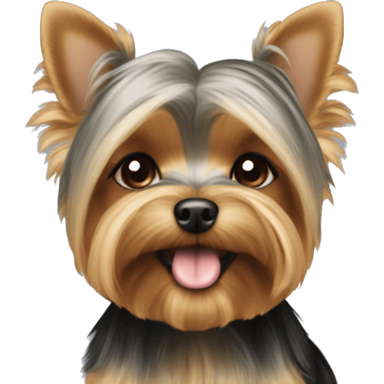 Cute female Yorkie Prada emoji