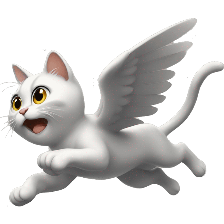 Flying cat emoji