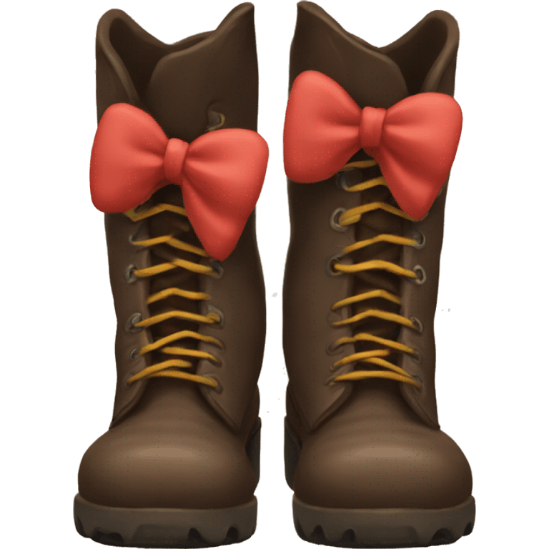 Ugh boots with a bow emoji