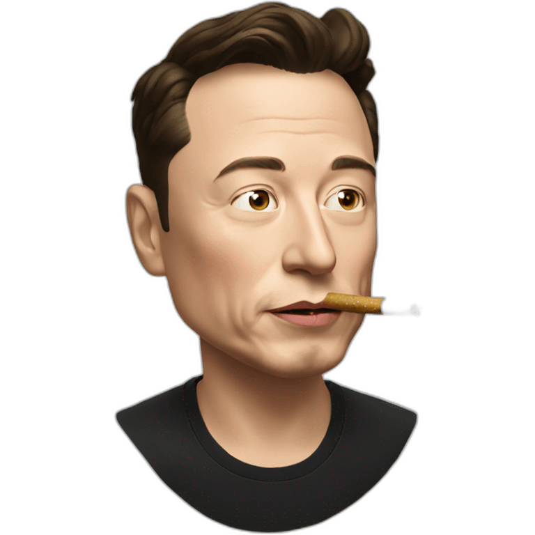 Elon musk smoking weed emoji