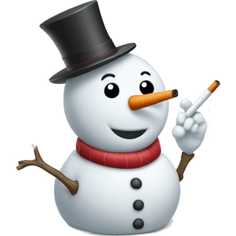 Snowman with cigarette  emoji