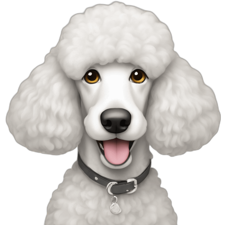 White standard poodle emoji