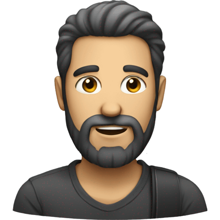 Man with beard and long  emoji