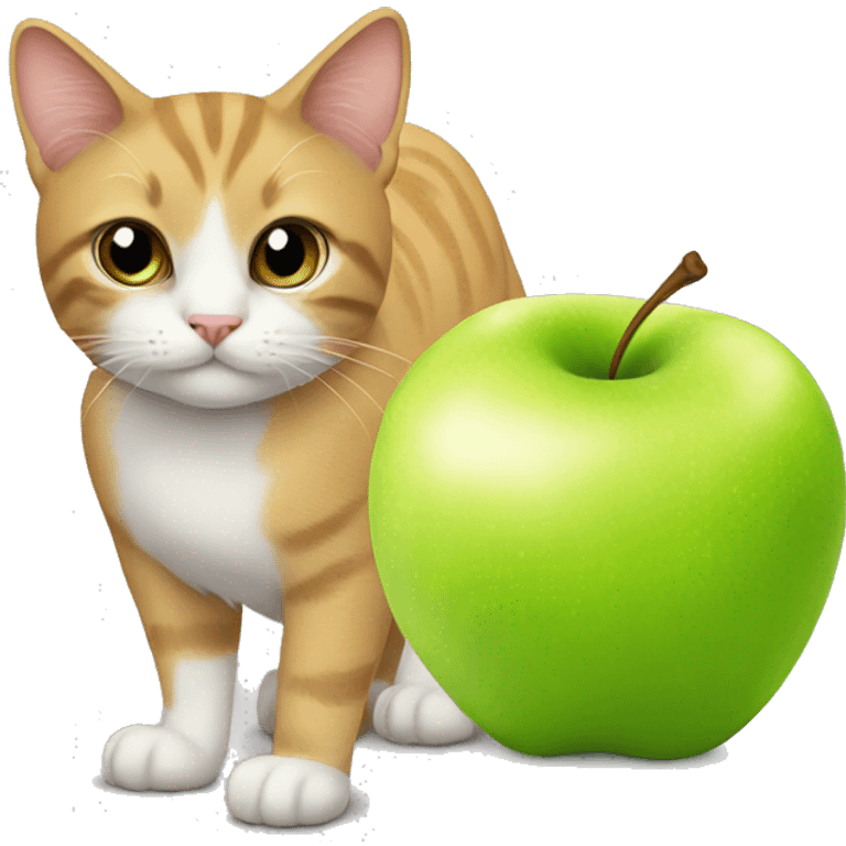 Cat and Apple  emoji