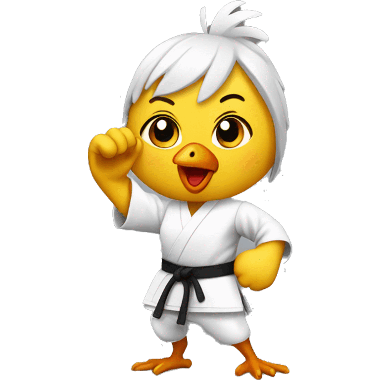 karate female chicken emoji