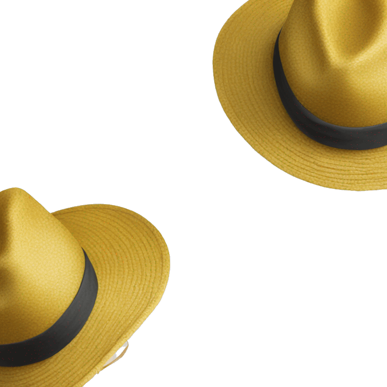 emoji jaune lunette de soleil avec un chapeau safari sur la tête emoji