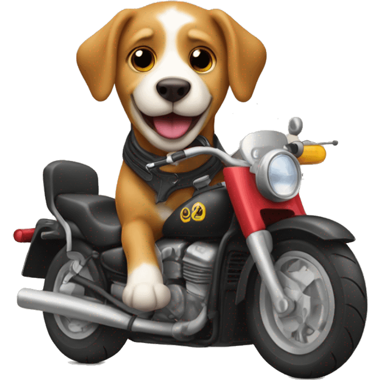 Perro en moto emoji