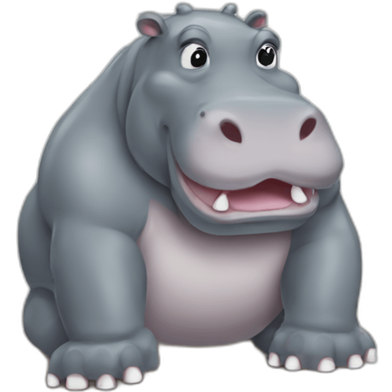 Hippo gym, large image emoji