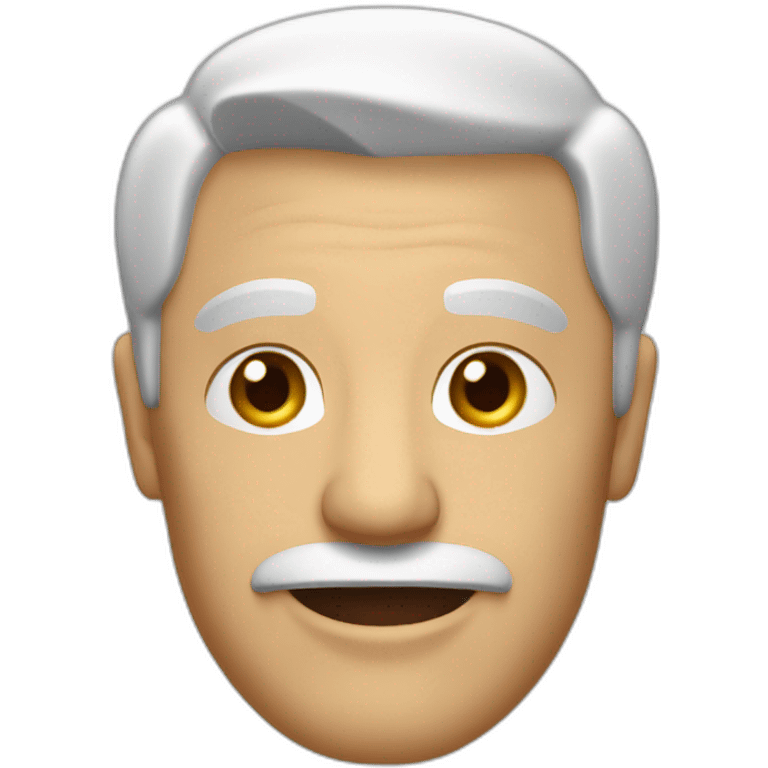 man 63 old with suit and face and arms up emoji