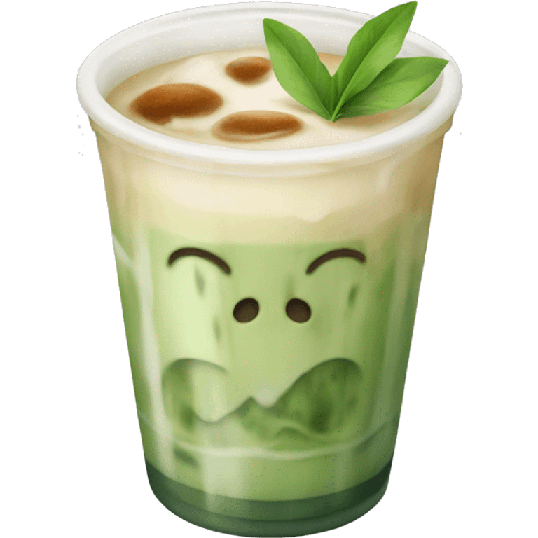 iced matcha chai latte emoji