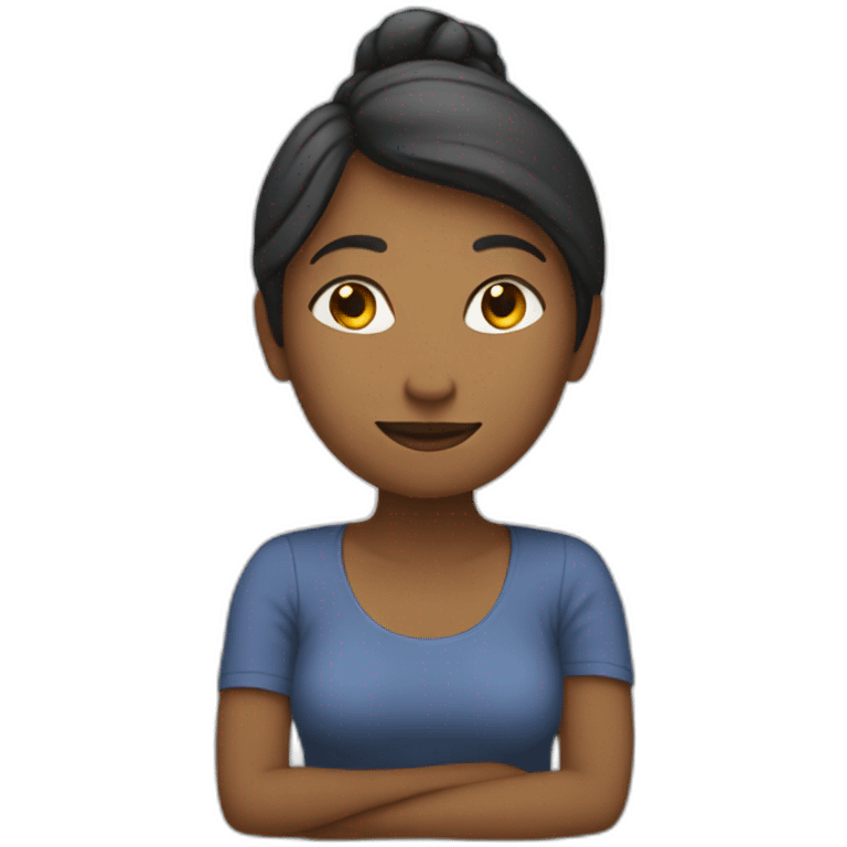 woman sitting crescent inside emoji