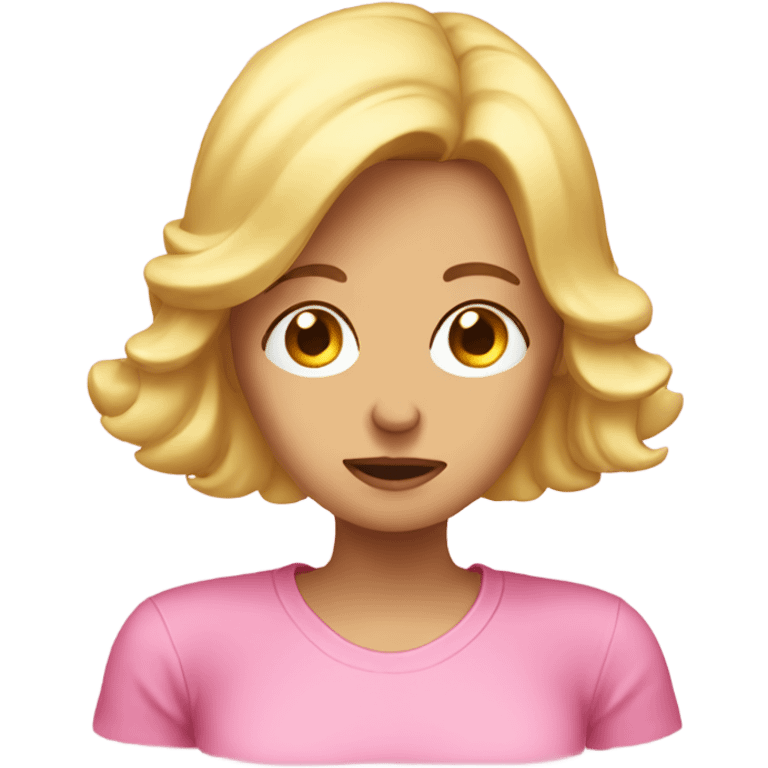 Facepalm lady pink top emoji