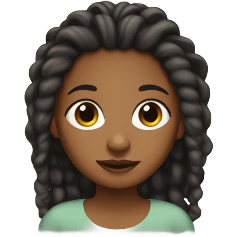 brown girl with locs  emoji