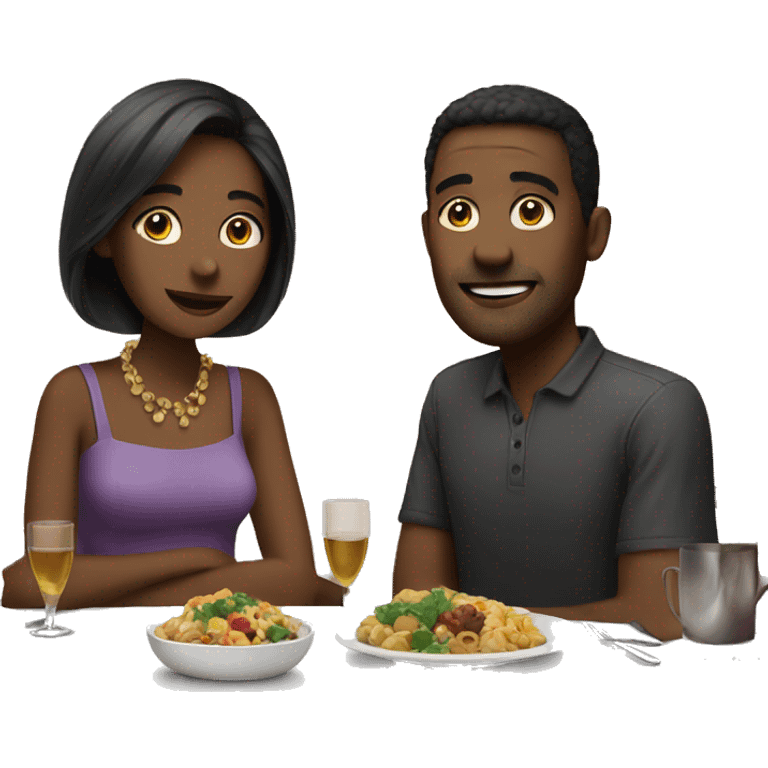 Couple on dinner emoji