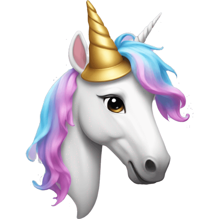 unicorn with hat emoji