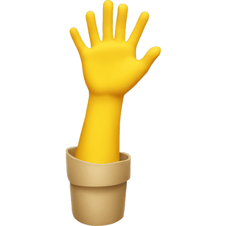 yellow hand emoji