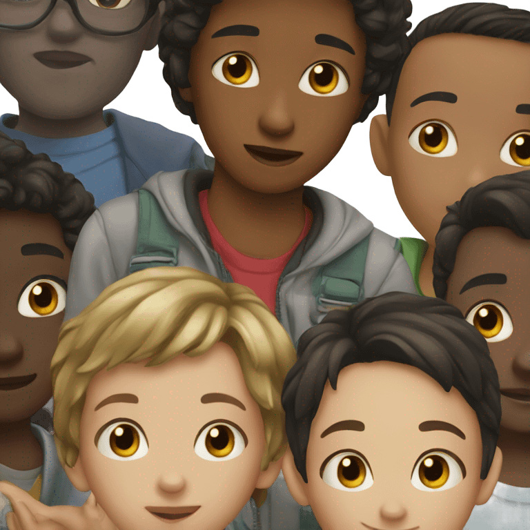 Girl and boys emoji