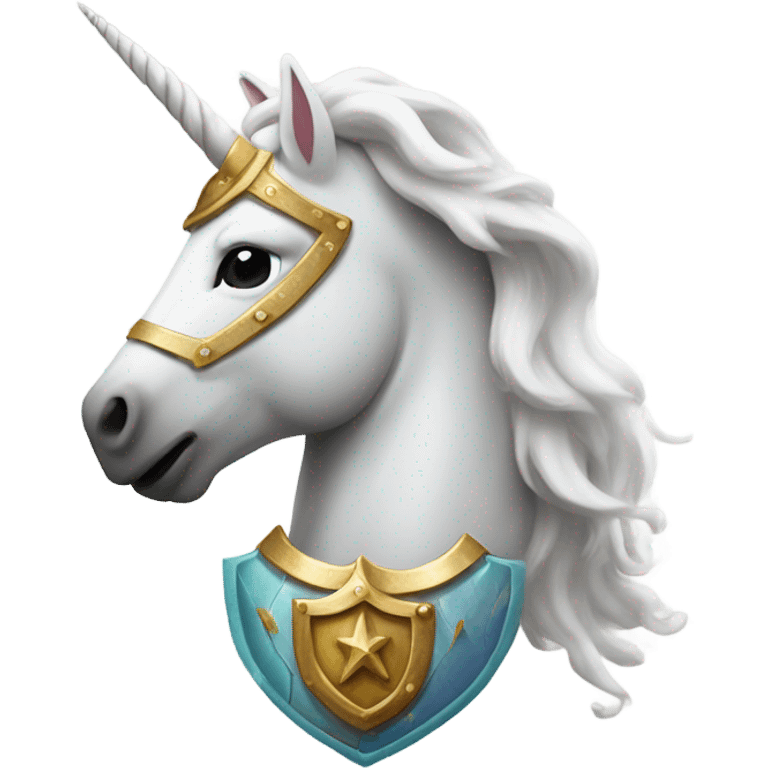 shield made of sea salt on unicorn emoji