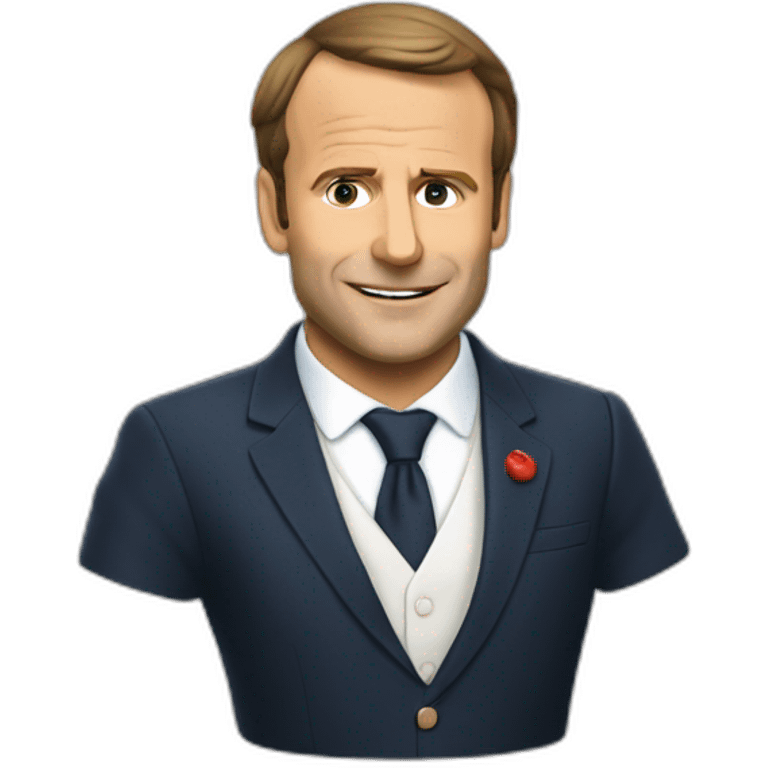 Macron qui boit de la bière emoji