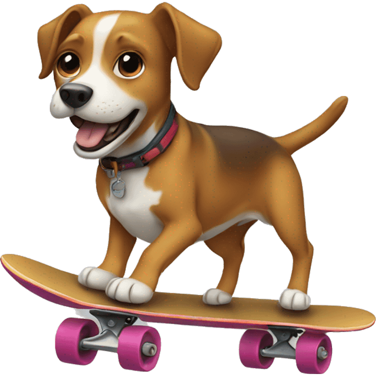 Dog skateboarding  emoji