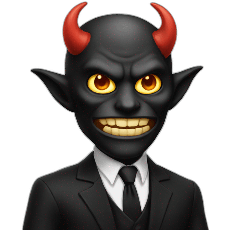 Demon in black suit emoji