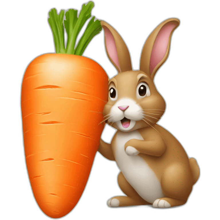 rabbit and carrot emoji