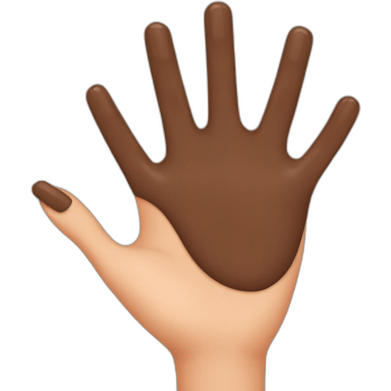 Brown Nail polish hand emoji