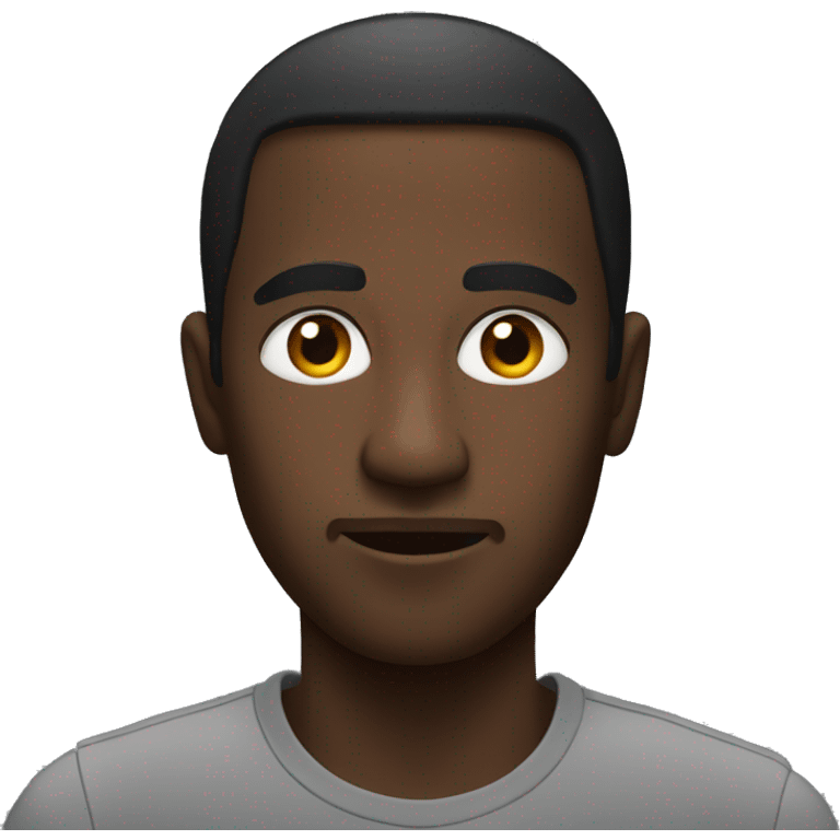 Create a emoji of a black man staring emoji