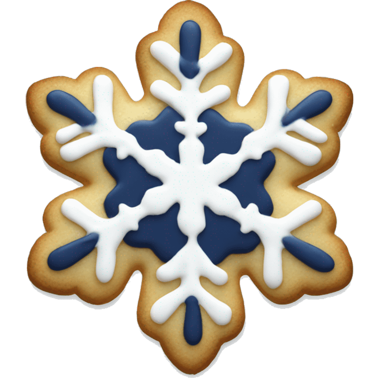 Navy snowflake cookie  emoji