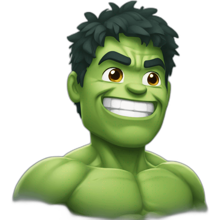 Hulk smiling emoji