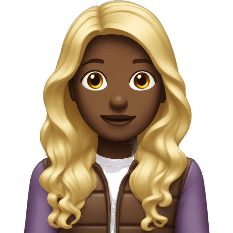 a chocolate bar with long blonde hair emoji