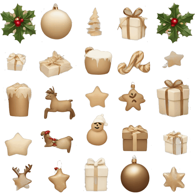 beige Christmas aesthetic  emoji