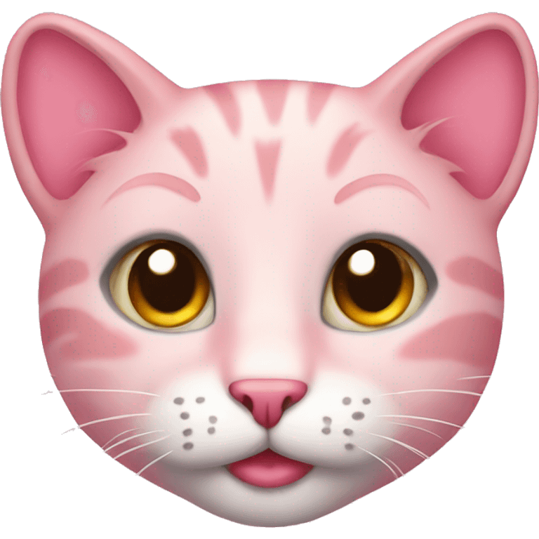 Cat cute pink emoji