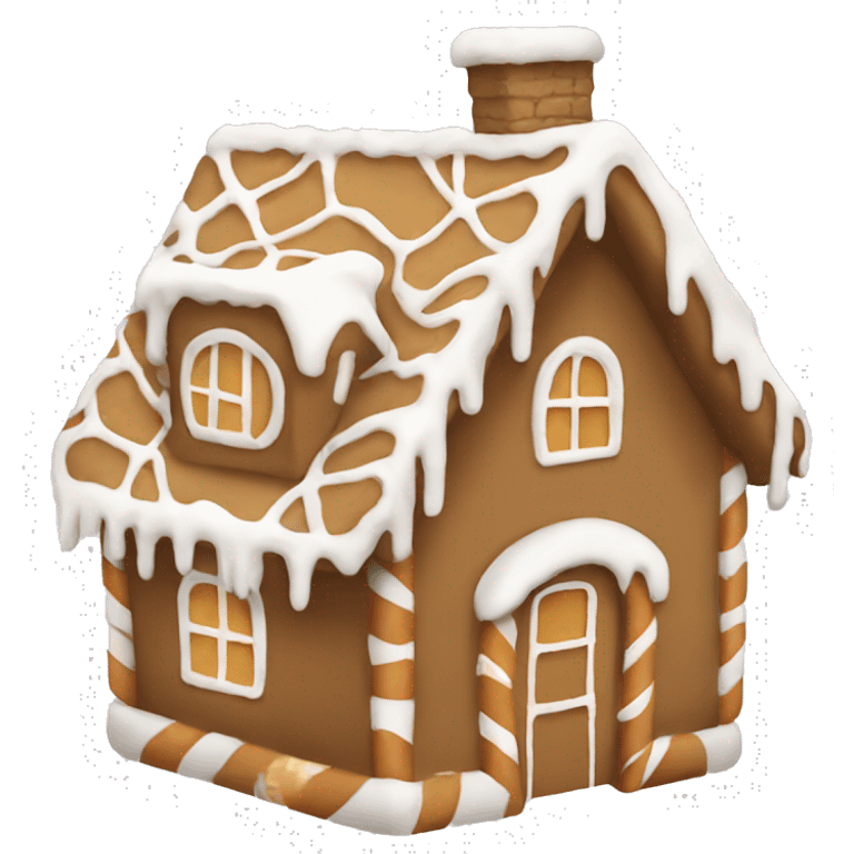 A light beige gingerbread house emoji