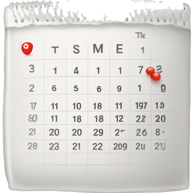 Calendar with December 8th marked on it emoji