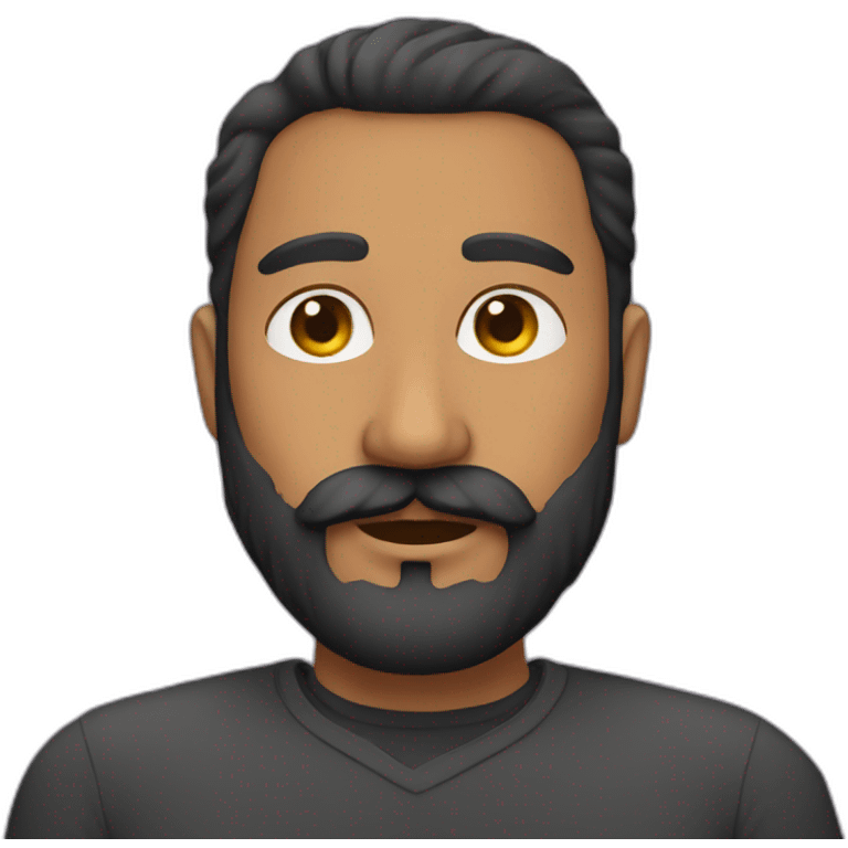 5'5 bengali with moustache and beard emoji