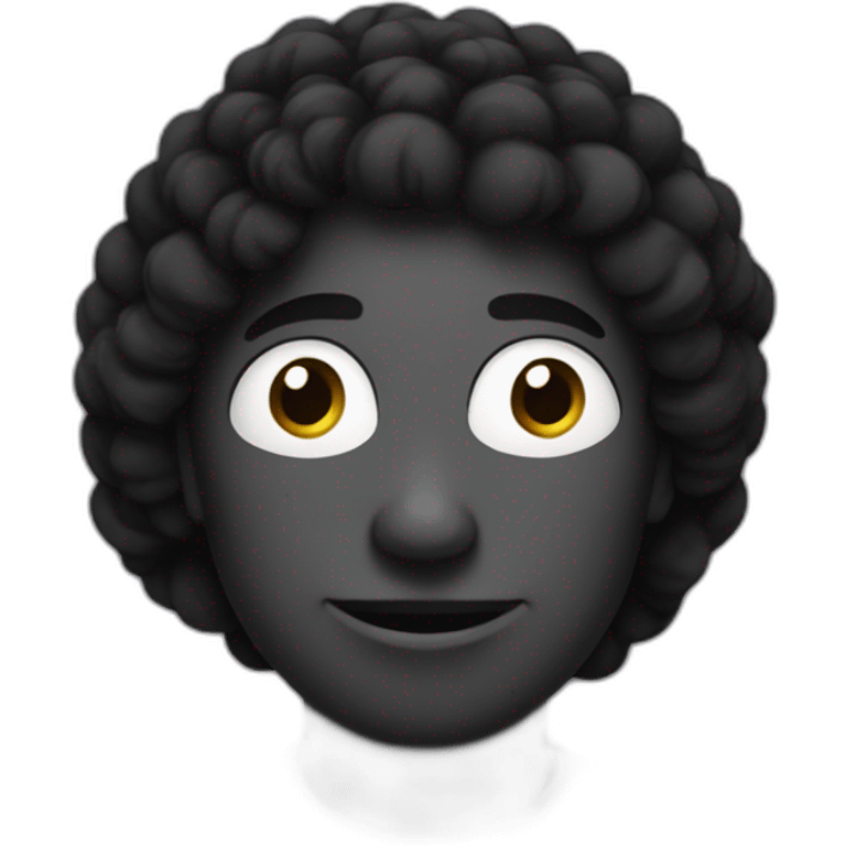 Personne noir tenant du coton emoji